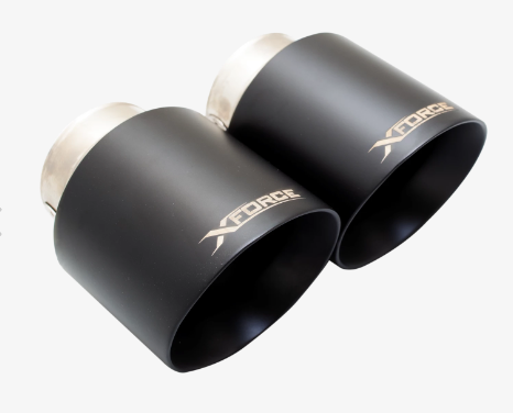 X Force VW GOLF GTI, SCIROCCO MK6 (10/2009-08/2013), MK7-MK7.5 (10/2013-01/2021), MK8 (01/2021-on), R (2011-2017) Black Tips (Fit XFORCE System Only)