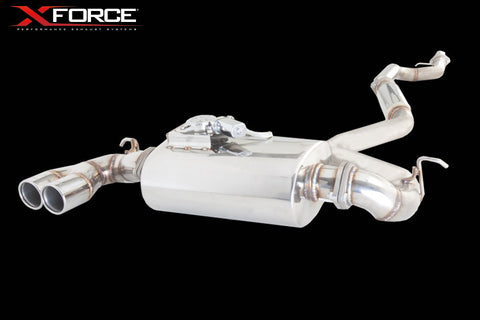 X FORCE SPORTS EXHAUST TO SUIT BMW F20 125i 2011+ IN STAINLESS STEEL WITH VAREX - Exhaust Systems Direct