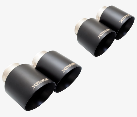 Black Tips to suit X Force Cat Back for BMW G80 M3 with Varex