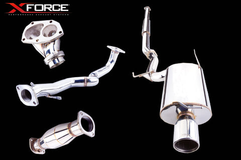 X Force Mitsubishi Evo 7, 8, 9 01-07 Turbo Back Stainless Exhaust (Varex Option available) - Exhaust Systems Direct