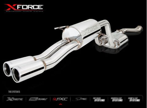 X Force Dual 2.5" sports cat back exhaust Ford Falcon BA-BF XR6 Turbo Ute
