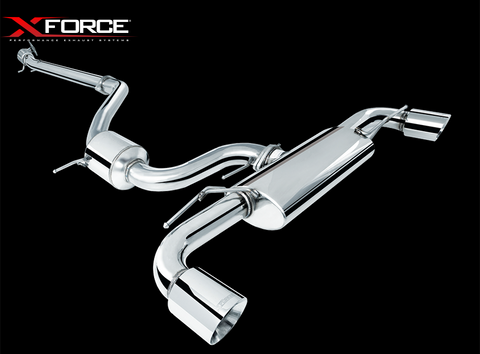 X Force VW Sirocco 2011- Stainless Steel Turbo Back Sports Exhaust System - Exhaust Systems Direct